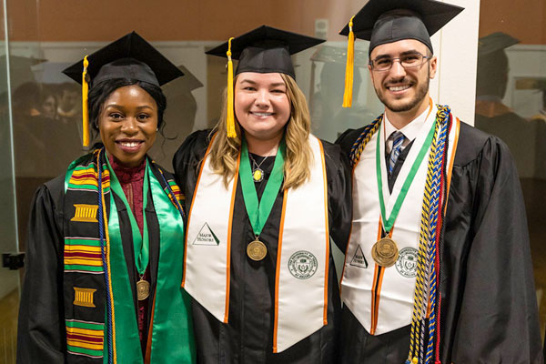 supply chain management honor students at graduation